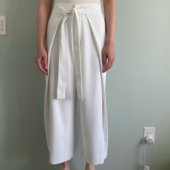 Club Monaco White Wide Leg Pants Size 00 - Picture 1 of 14